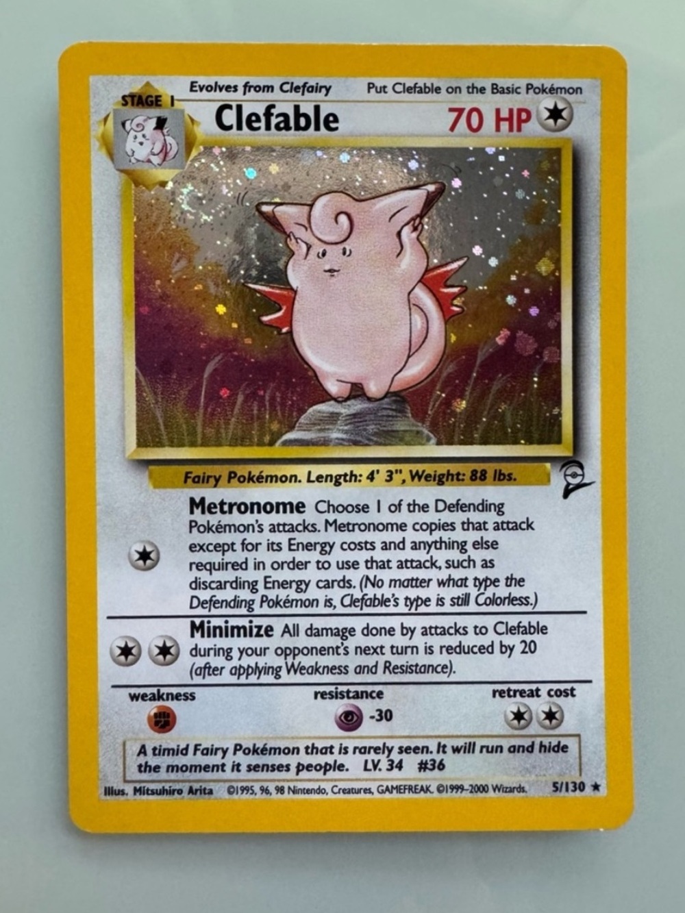 Pokemon Clefable Holo
